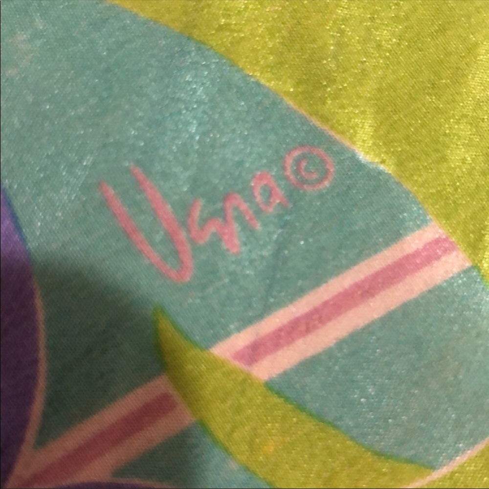 Vera Neumann Elegant  Pointed edges silk scarf - Picture 10 of 12